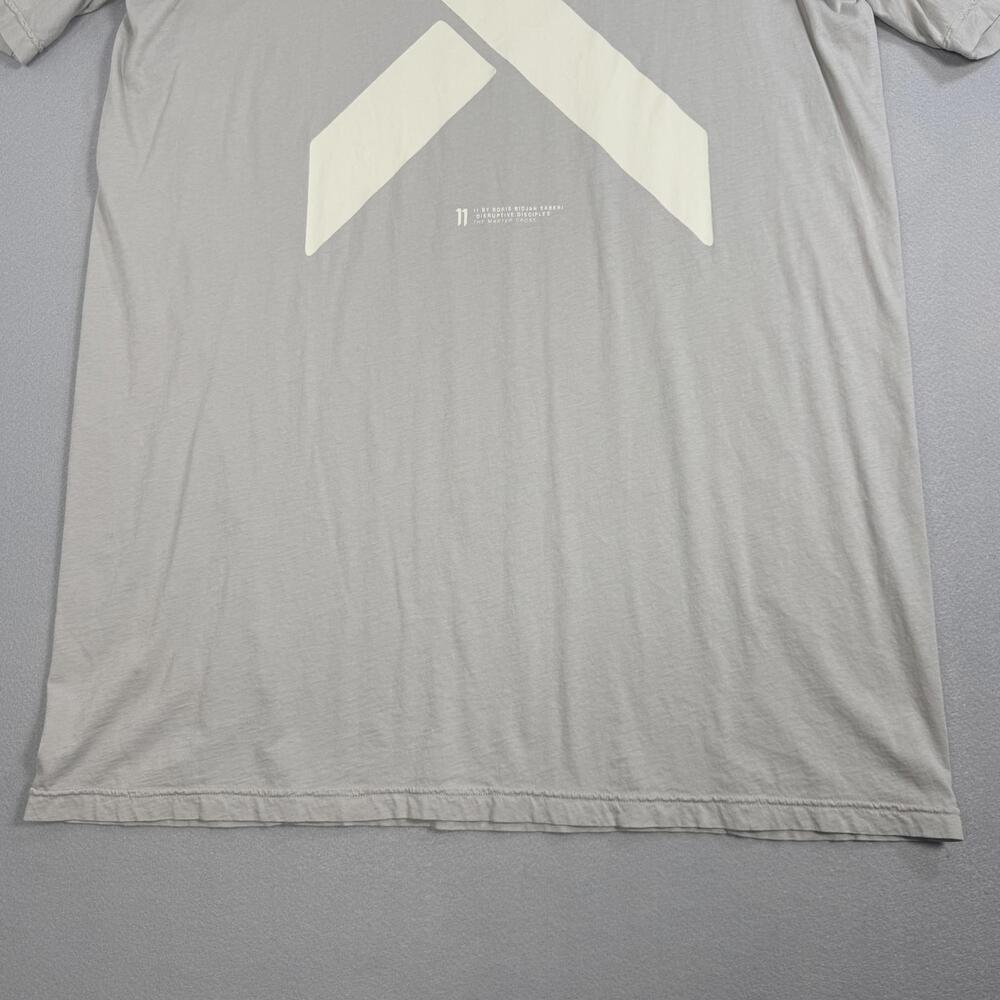 11 by Boris Bidjan Saberi Mens Gray "Disruptive Disciples" MasterCross Tee Large - Picture 4 of 11
